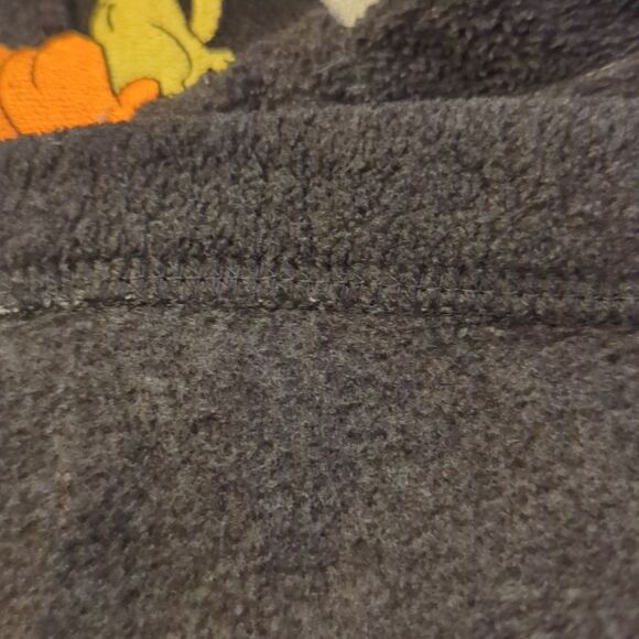 Warner Brothers Y2K‎ Gray embroidered Looney Tunes hoodie sweatshirt men's small - Picture 5 of 5